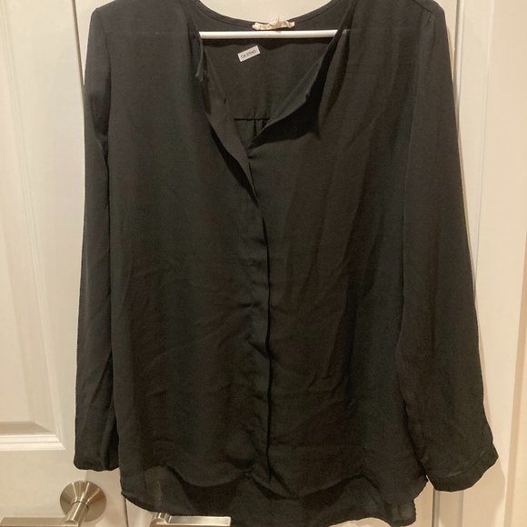 Black long-sleeve top - Picture 1 of 7